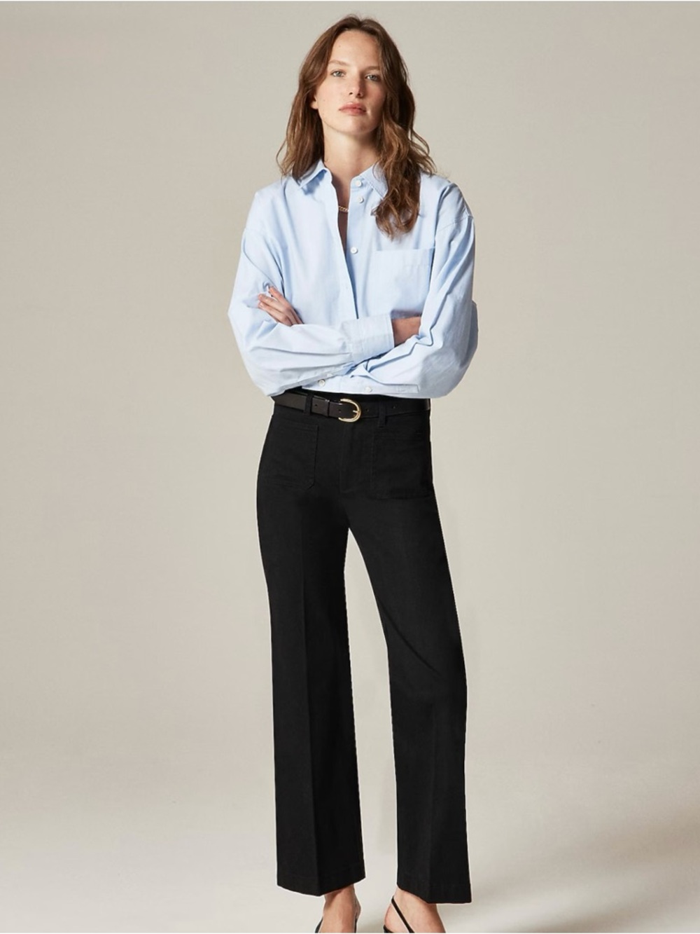 NWT J. Crew Charley Kickout Cropped Pant Chino Black